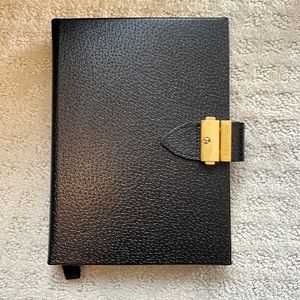 Smythson black locked journal
